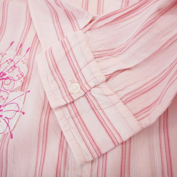 Lane Bryant Button-up Shirt Size 18/20 Pink Striped Long Sleeve Cotton NWT - Picture 10 of 10